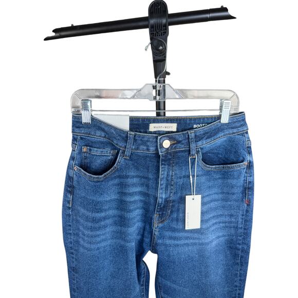 Warp + Weft Bootcut High Rise Jeans 26 Midtone Blue Denim RN149078 NWT 395230 - Picture 5 of 14
